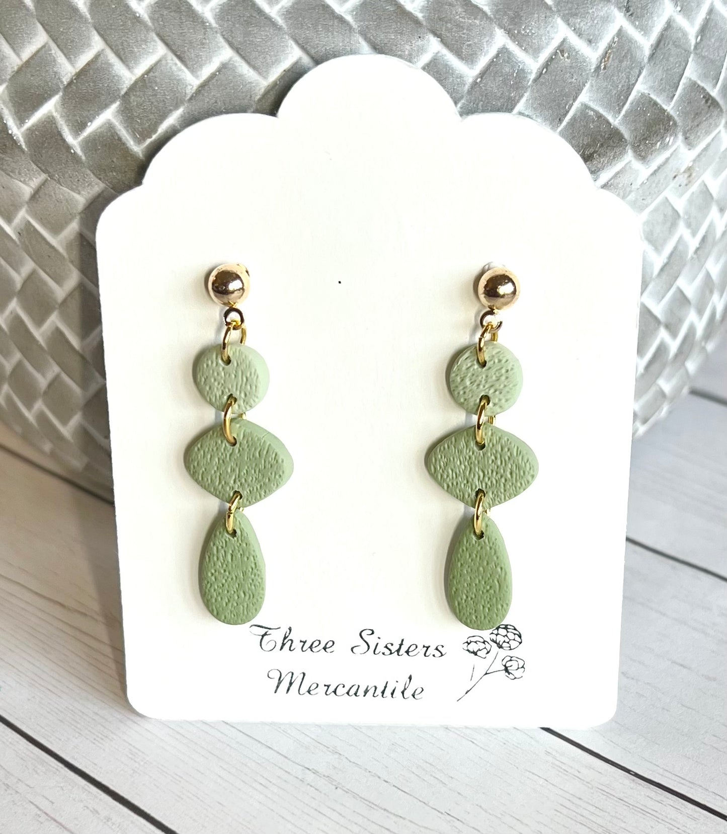 Clay earrings- Spring