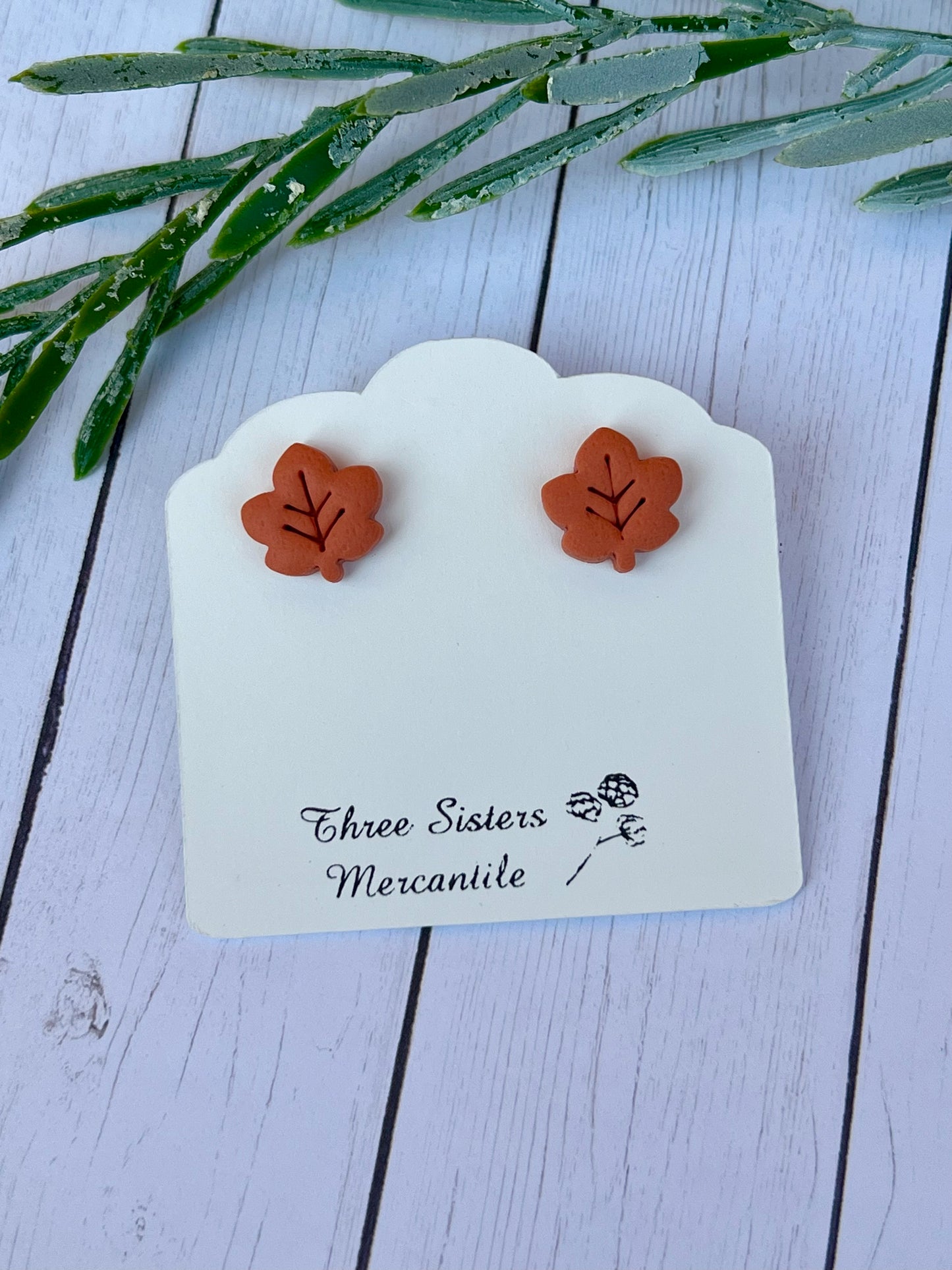 Clay earrings- Fall