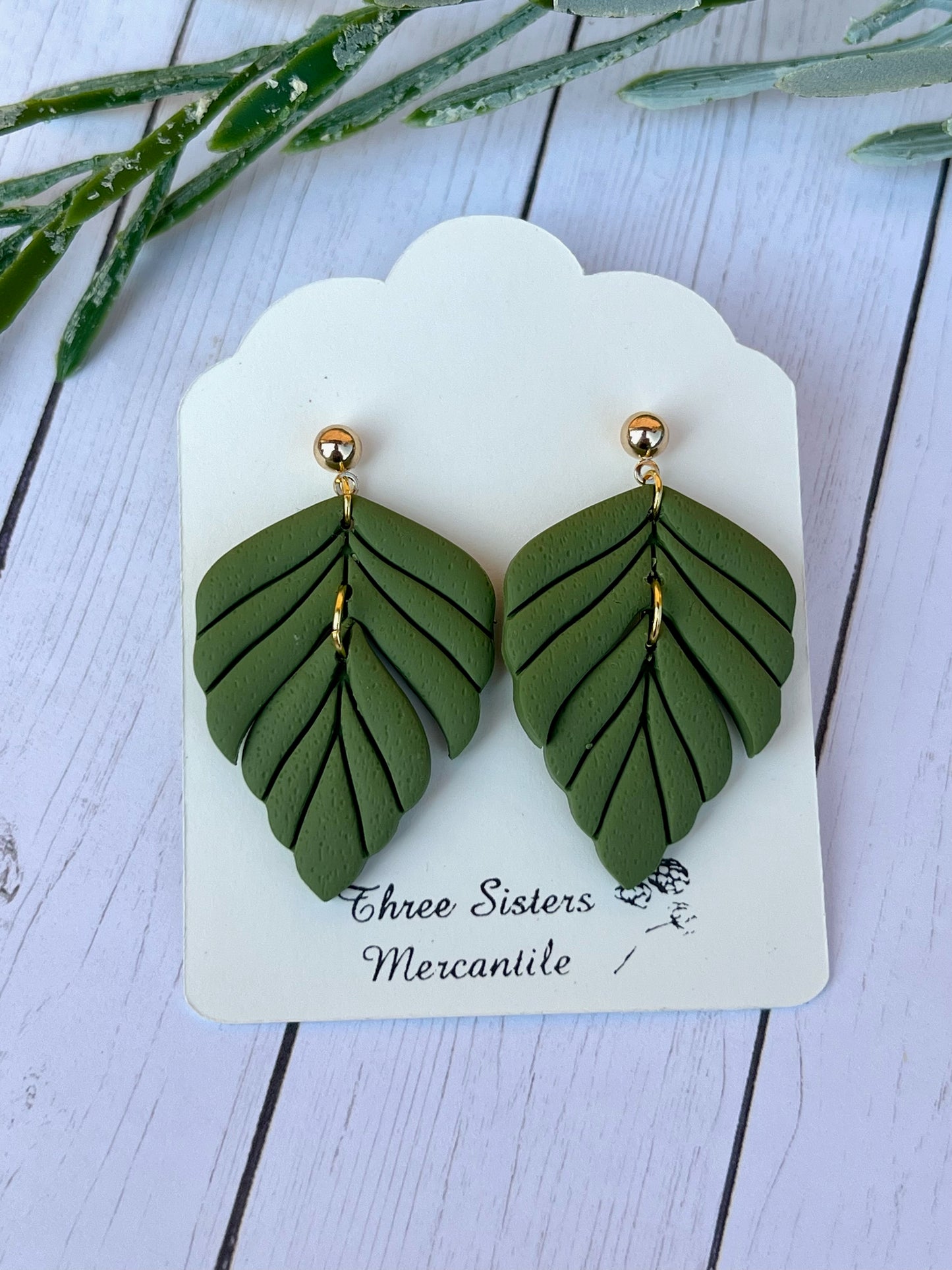 Clay earrings- Fall