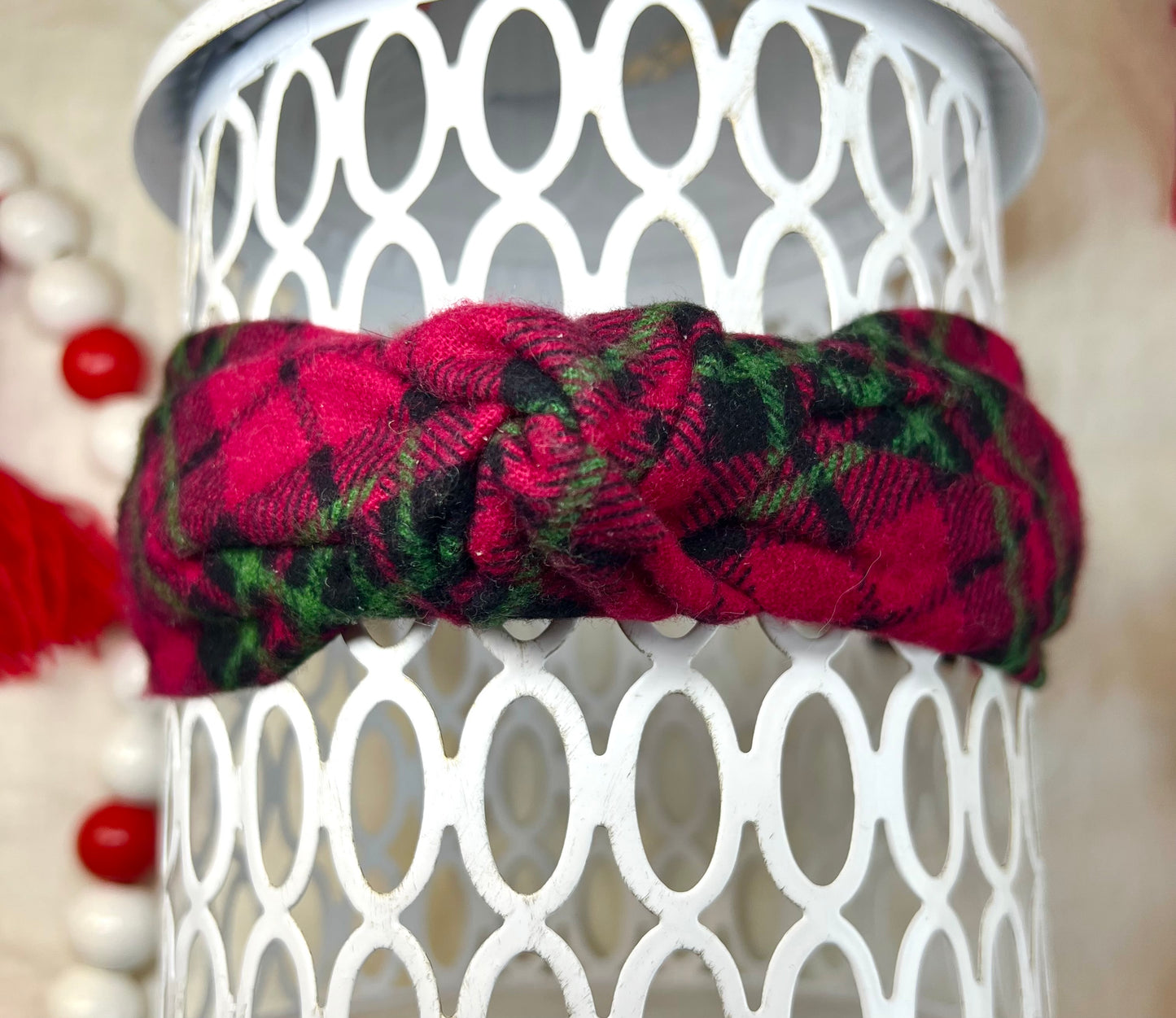 Top Knot Headband- Christmas