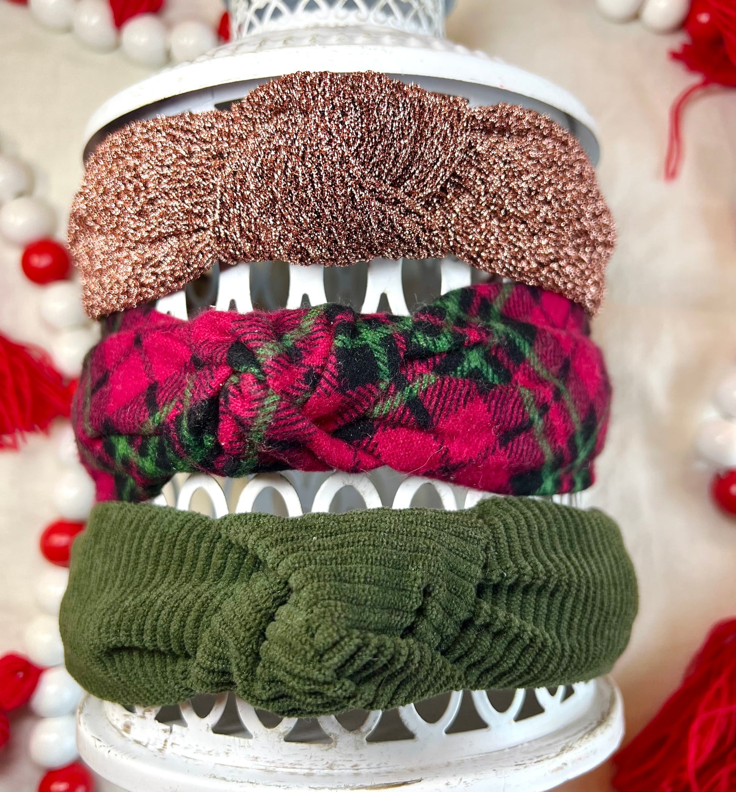 Top Knot Headband- Christmas