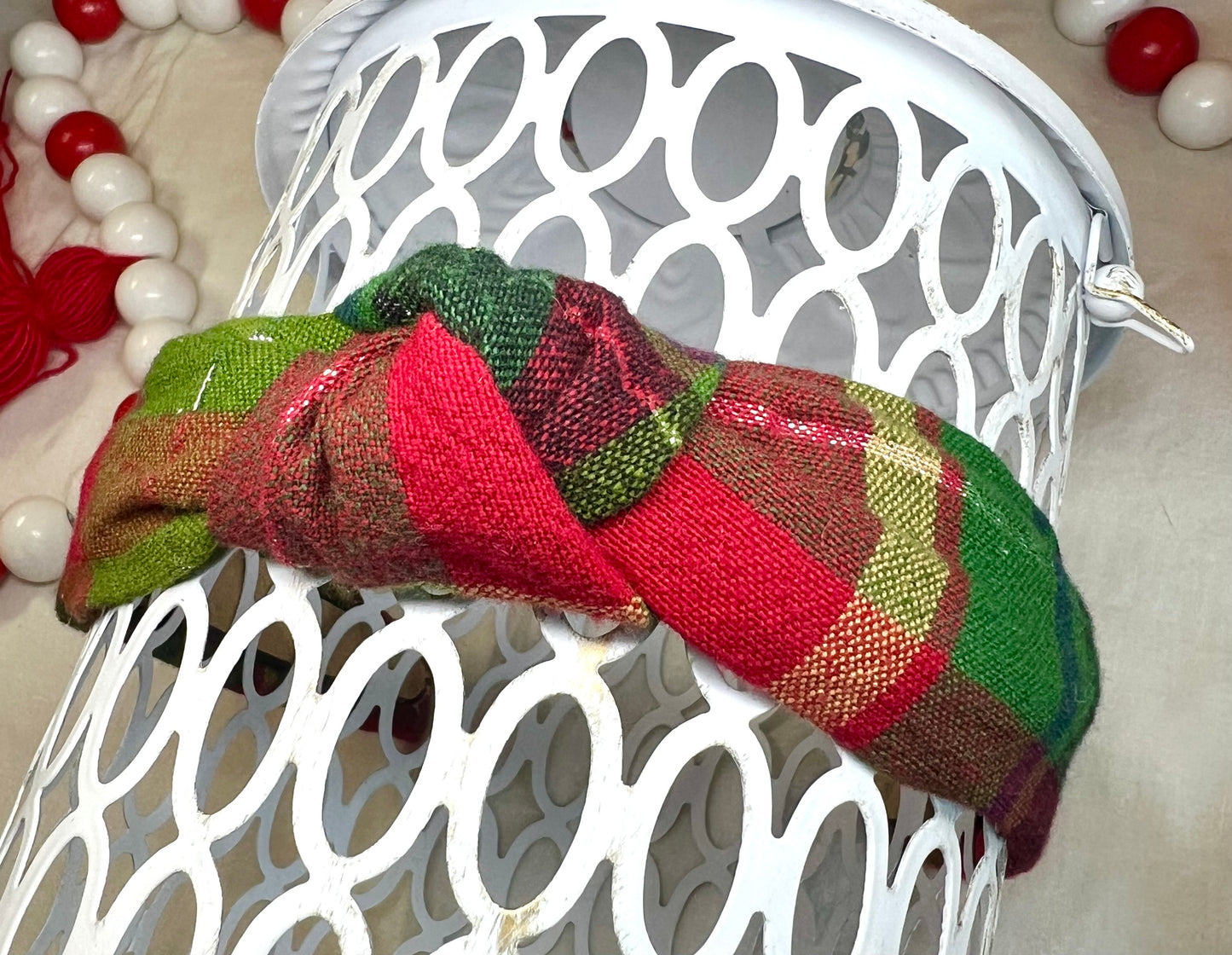 Top Knot Headband- Christmas