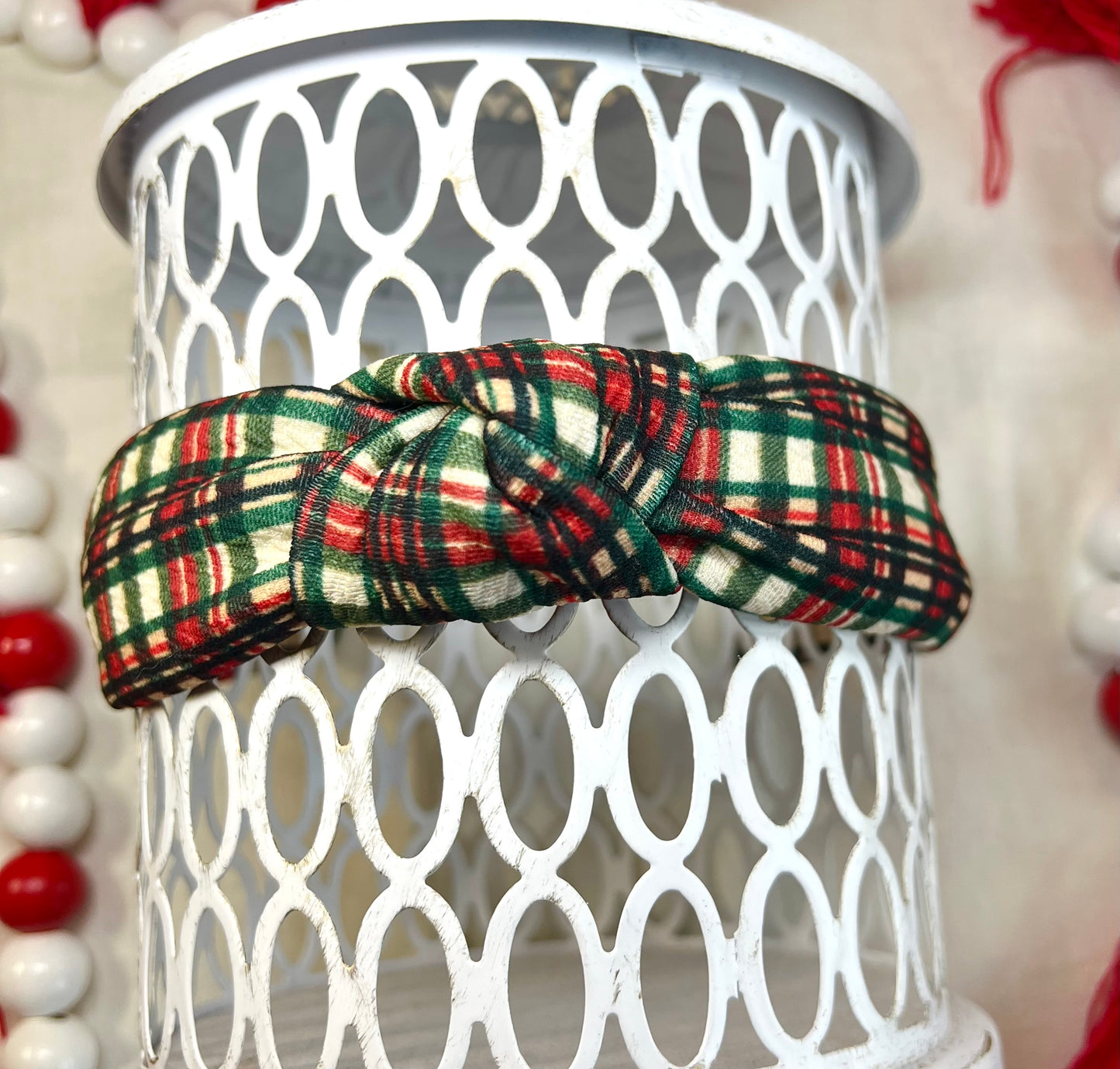 Top Knot Headband- Christmas
