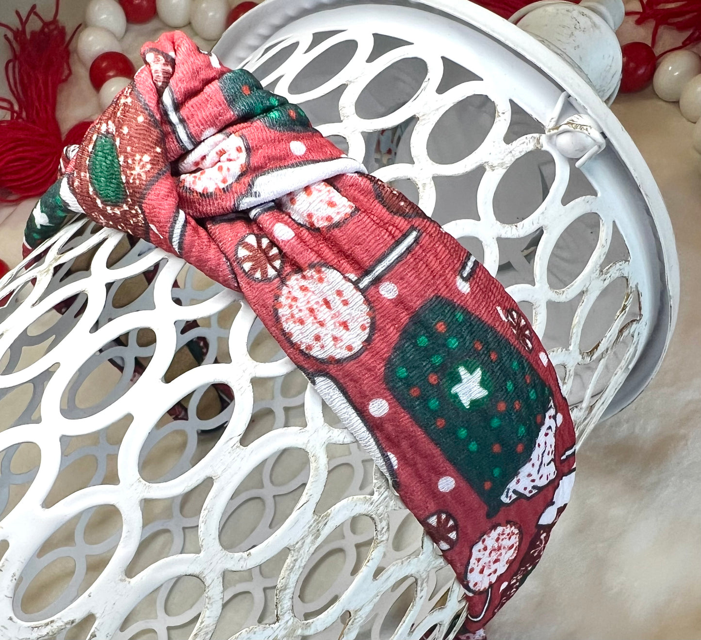 Top Knot Headband- Christmas