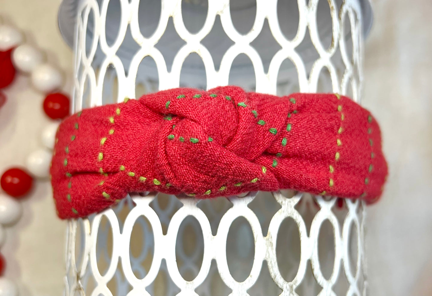 Top Knot Headband- Christmas
