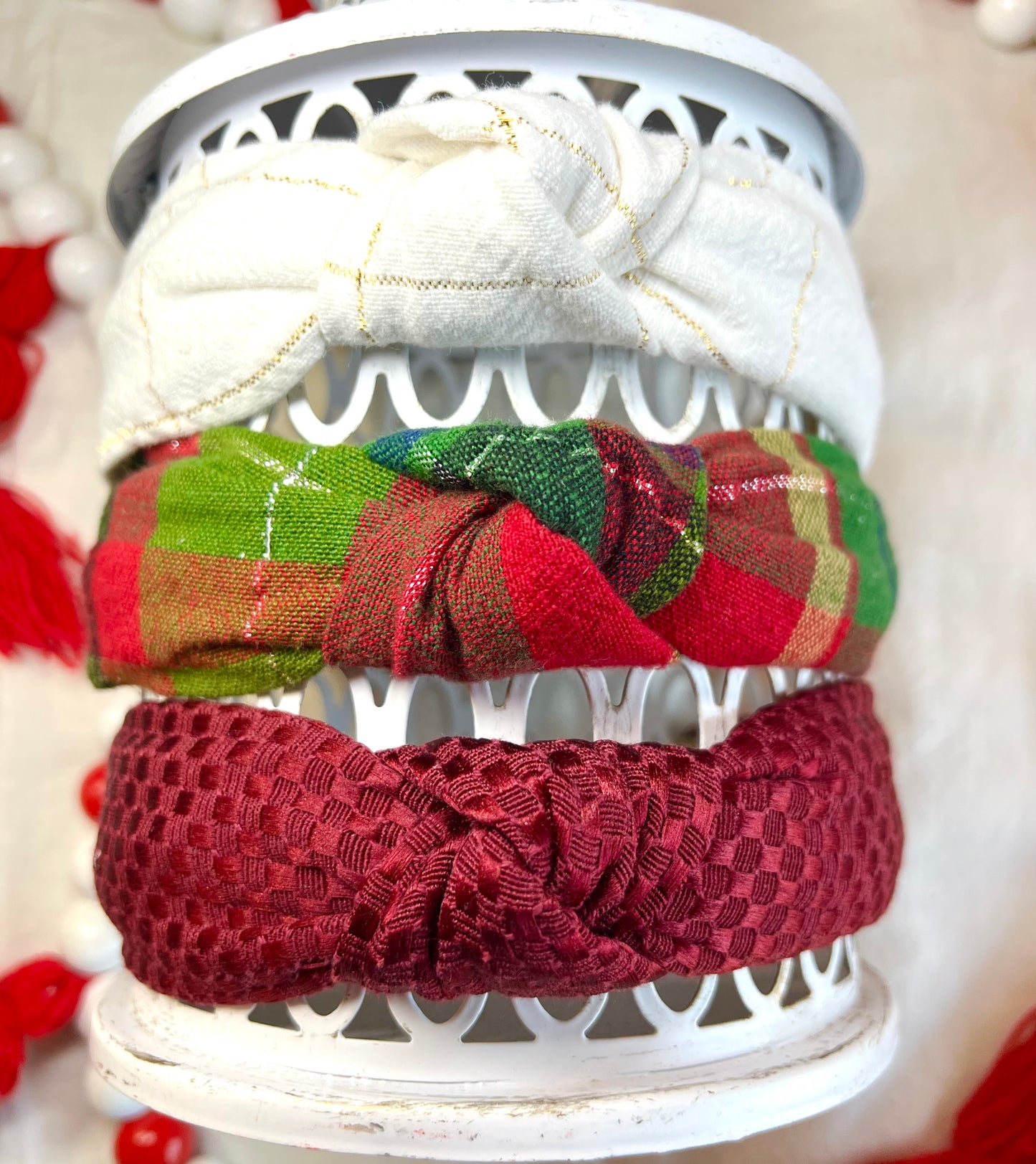 Top Knot Headband- Christmas