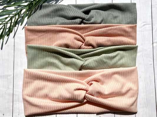 Twist headbands-Ribbed Solids