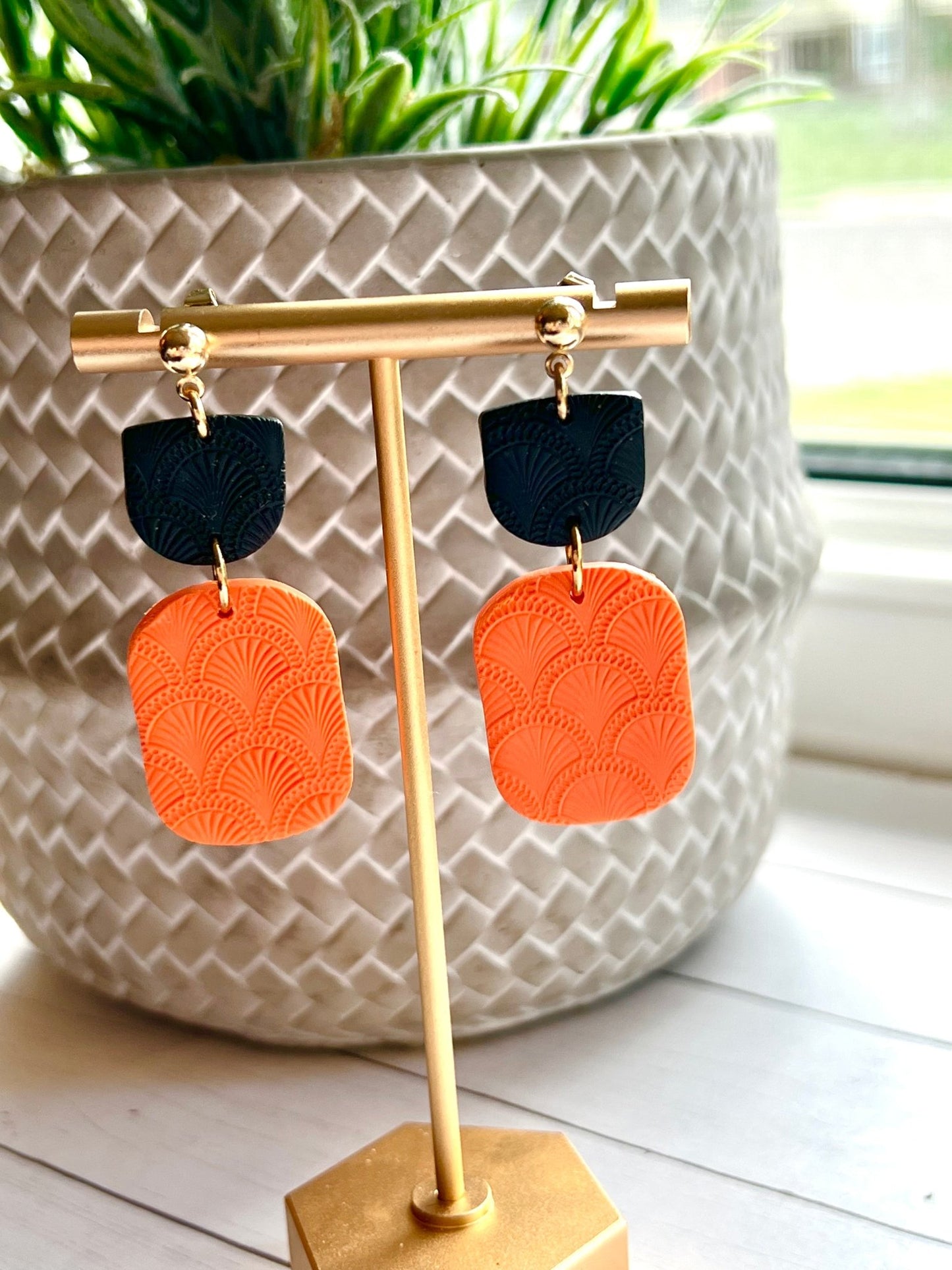 Clay earrings- WHO DEY!