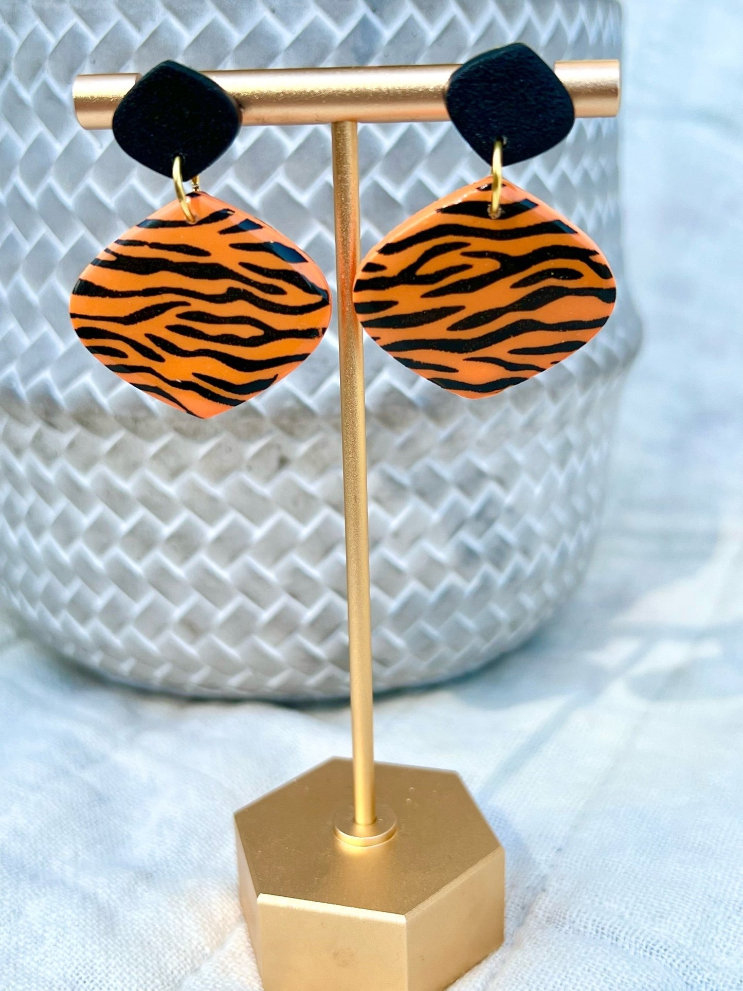 Clay earrings- WHO DEY!